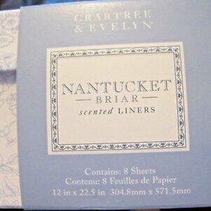 Crabtree  Evelyn drawer liners nantucket briar 18 x 24" set of 6 papers new